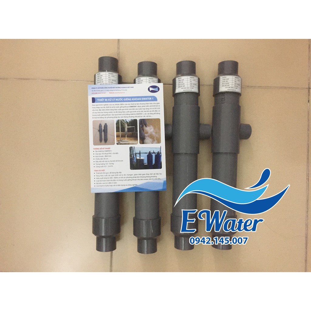 Ejector trộn khí Ewater 1 thiết bị trộn oxy thay thế giàn mưa đường nước vào Ø 27 đường kính thân uPVC Ø48 - Ewater