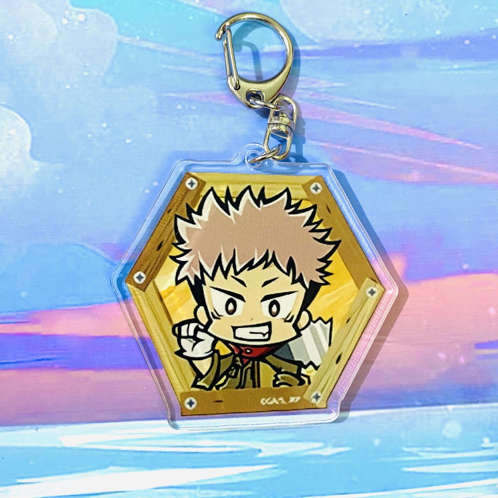 ( Mica trong acrylic ) Móc khóa in hình JUJUTSU KAISEN ver XÂY DỰNG anime chibi xinh xắn