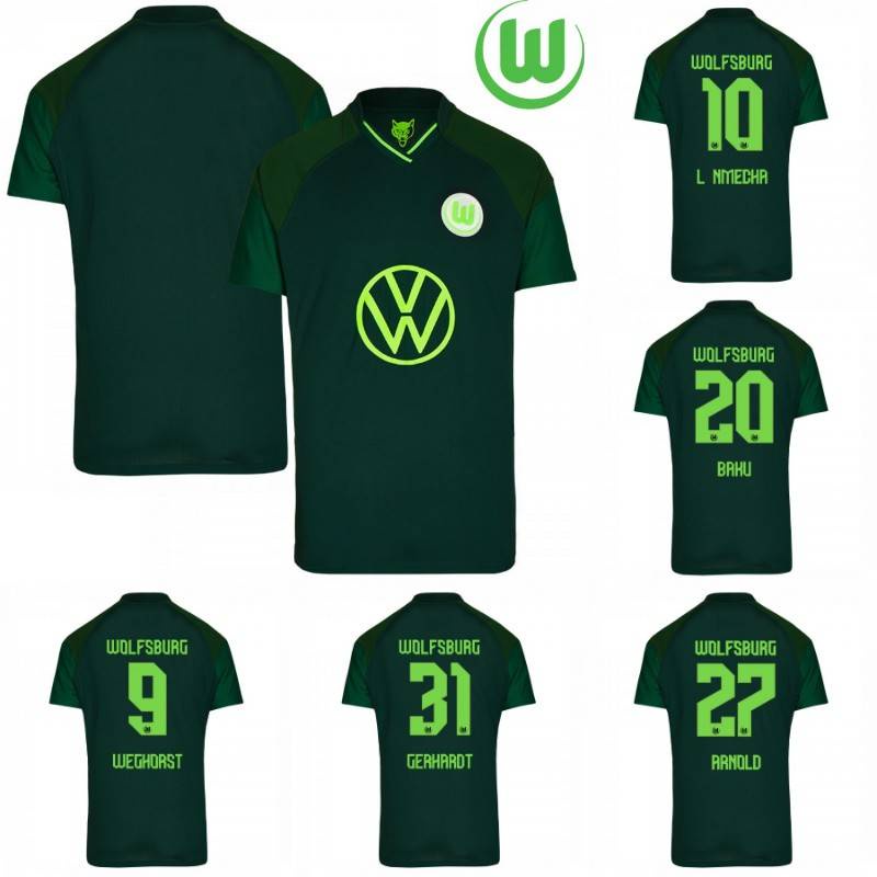 Áo thun jersey hình đội tuyển bóng đá VfL Wolfsburg 2021-2022