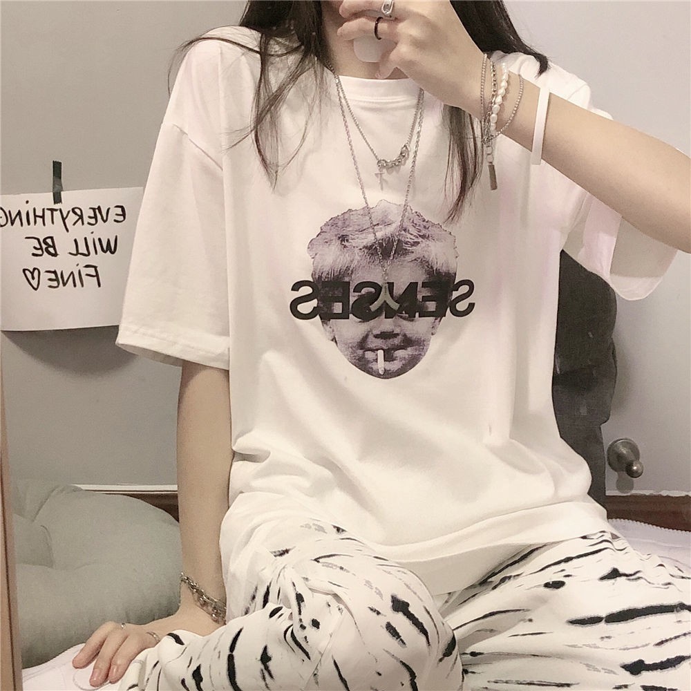 Bộ Quần Ngựa Vằn Áo Phông Unisex 🦋 Set Quần Culottes Ống Rộng Kèm Áo Thun Cộc Tay In Hình 🦋