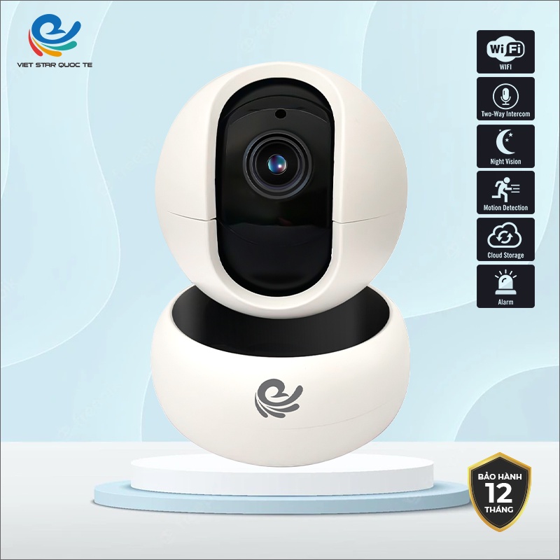 Camera Wifi YS2021 Việt Star Quốc tế-Quan Sát Trong Nhà,Xoay Theo Chuyển Động-Bảo Hành 12 Tháng