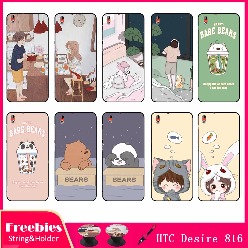 360° Ốp Điện Thoại Silicone Chống Sốc Bảo Vệ Toàn Diện Cho HTC Desire 816 HTC