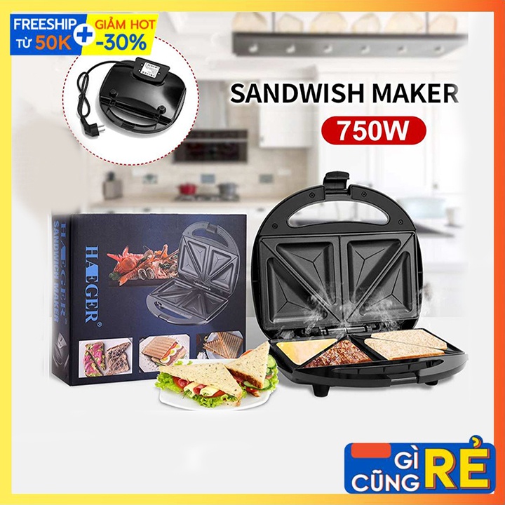 [Mã ELHADEV giảm 4% đơn 300K] Máy làm bánh mỳ nướng Sandwich HAEGER