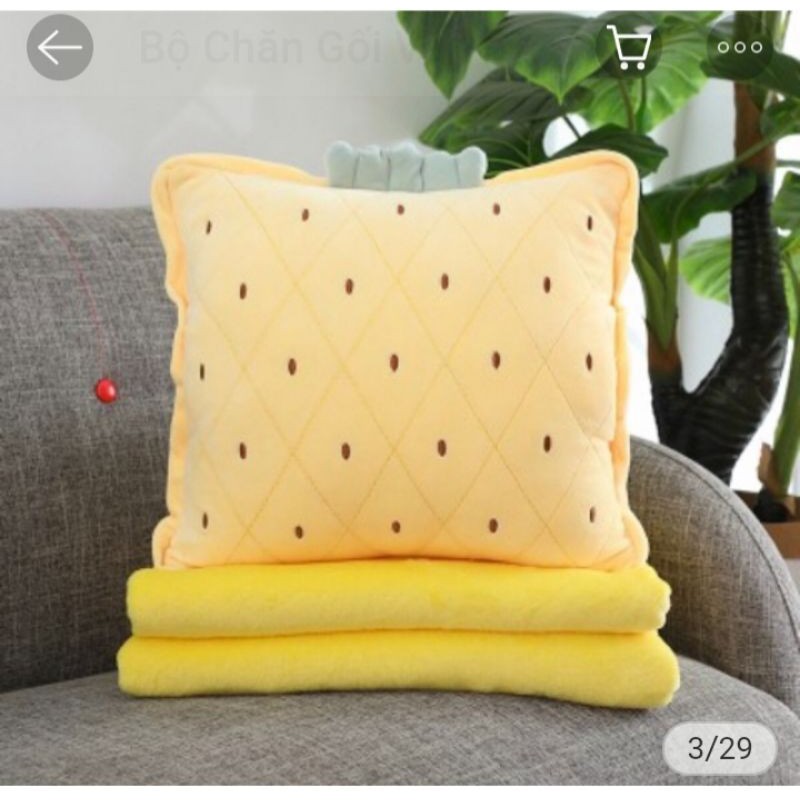 Bộ chăn gối văn phòng hình vuông