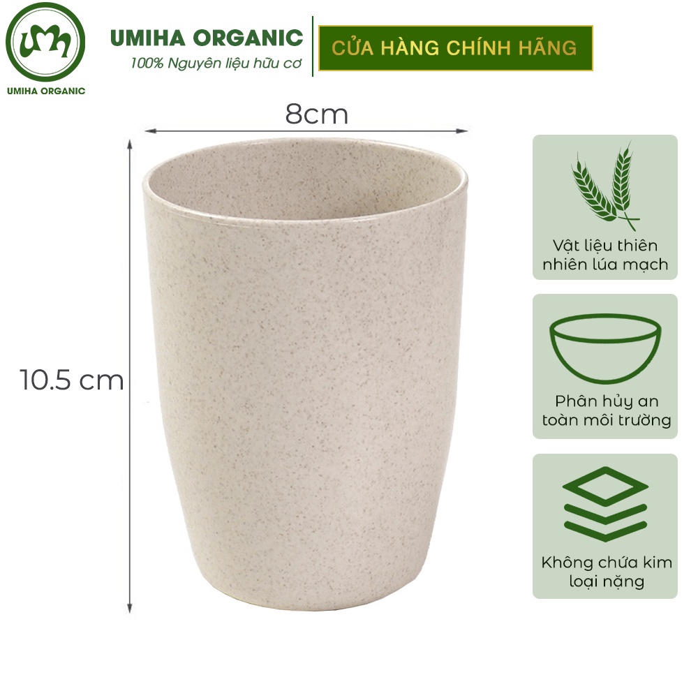 [QUÀ TẶNG MUA KÈM] Cốc đựng bàn chải đánh răng 300ml chất liệu nhựa lúa mạch UMIHA ORGANIC