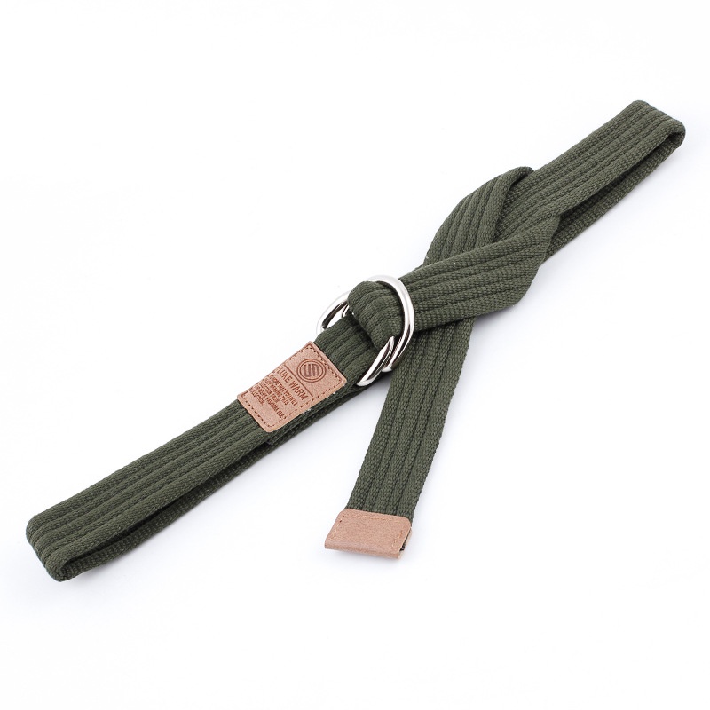 Thắt Lưng Vải Bố Mặt Nửa Vòng Tròn Thời Trang Mới Cho Nam Nữ