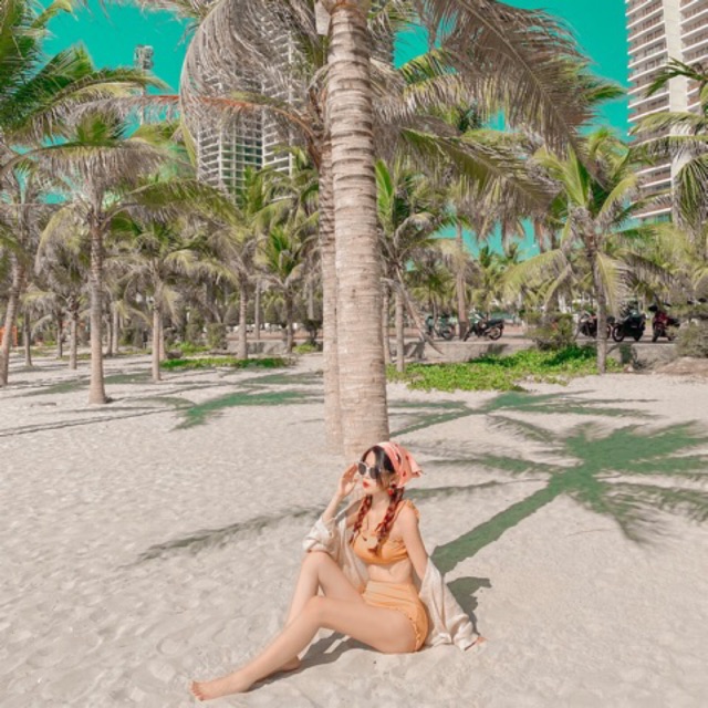 [Hàng sẵn] bikini len 2 mảnh màu vàng tôn da | BigBuy360 - bigbuy360.vn