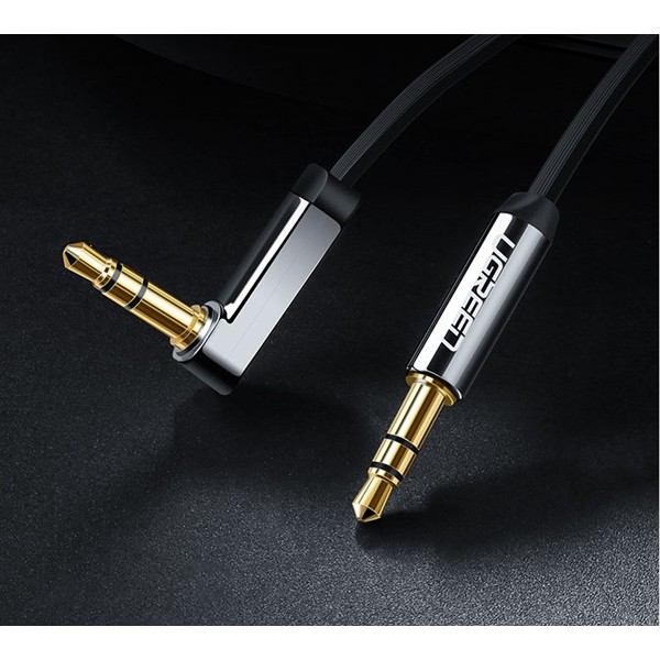 Cáp Audio 3.5mm 5M đầu bẻ góc 90 độ Ugreen 10729 Hàng chính hãng