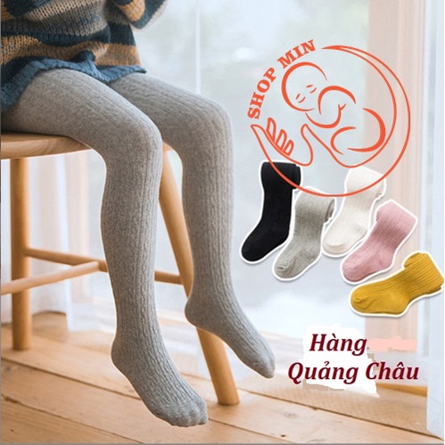 Quần tất len CÓ BÀN xuất Hàn, Quần tất cho bé gái từ 3 tháng - 8 tuổi