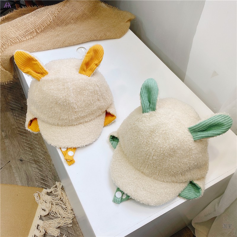 Mũ len kiểu tai thỏ dễ thương dành cho các bé