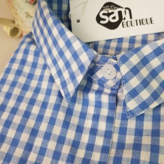 Áo sơ mi kẻ cộc tay