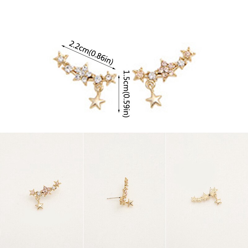 Khuyên tai đính đá thời trang Hàn Quốc cho nữ