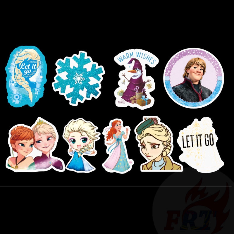 100Pcs/Set ❉ Frozen - Series A Disney Princess：Anna &amp; Elsa Stickers ❉ Pop Classical Cartoon Movie DIY Fashion Luggage Laptop Skateboard Decals Doodle Stickers
