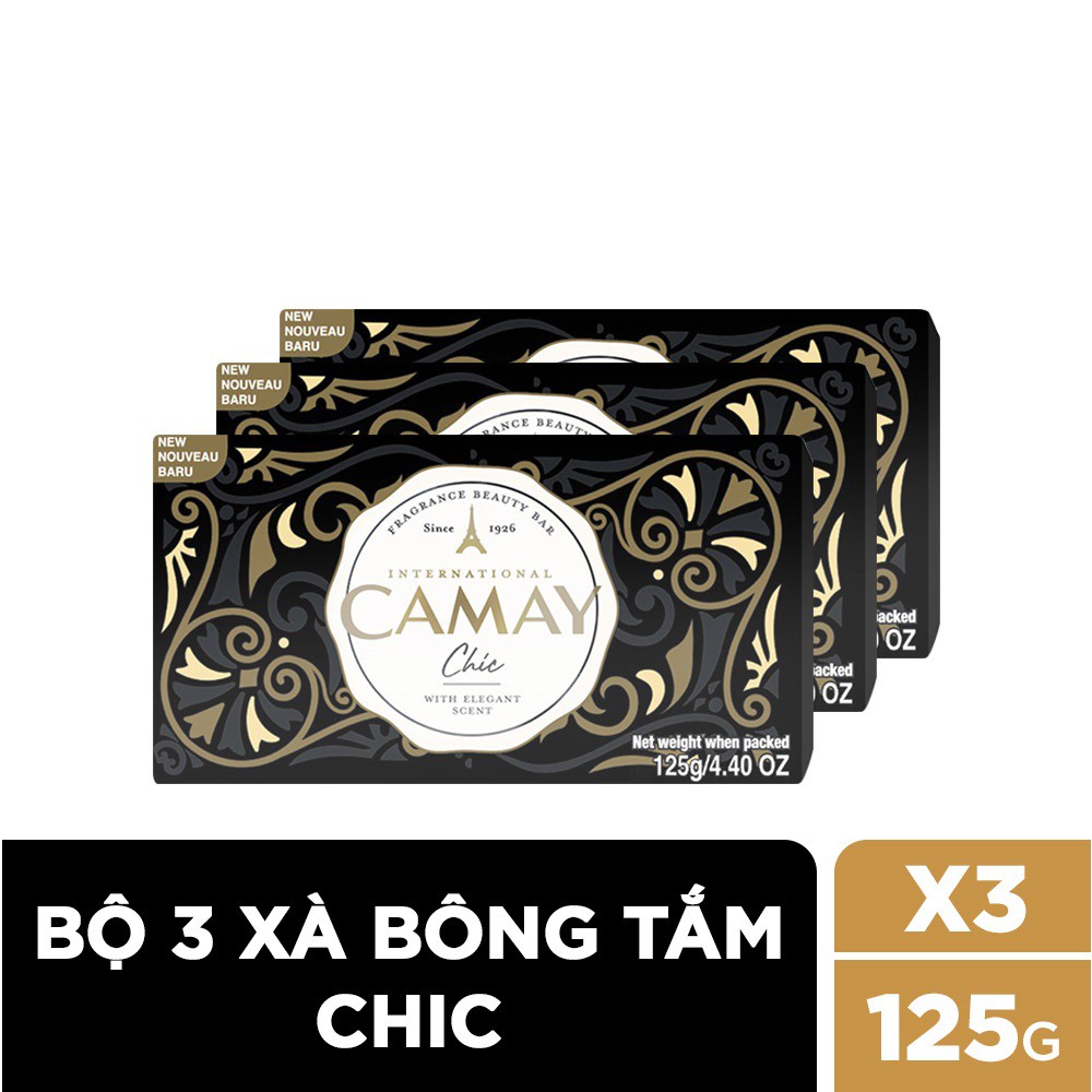 [Mã COSUI03 giảm 8% đơn 150K] Combo 3 Xà bông Camay Chic (125g x 3)