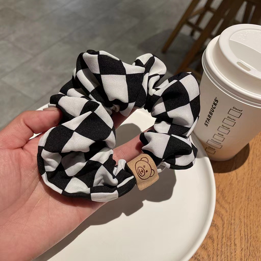 Băng Đô Cài Tóc Hình Mặt Cười Màu Đen Trắng 2022 ins