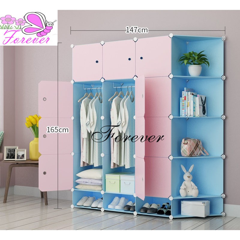 Tủ nhựa lắp ghép đa năng để đồ 20 ô(4 ô giày) sâu 47 (chọn hình theo phân loại) - Bảo hành 1 năm