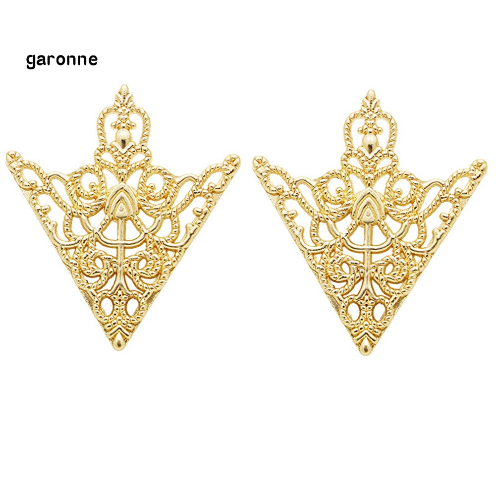 GA_1Pair Unisex Fashion Hollow Geometric Flower Brooch Pin Suit Tie Hat Scarf Badge