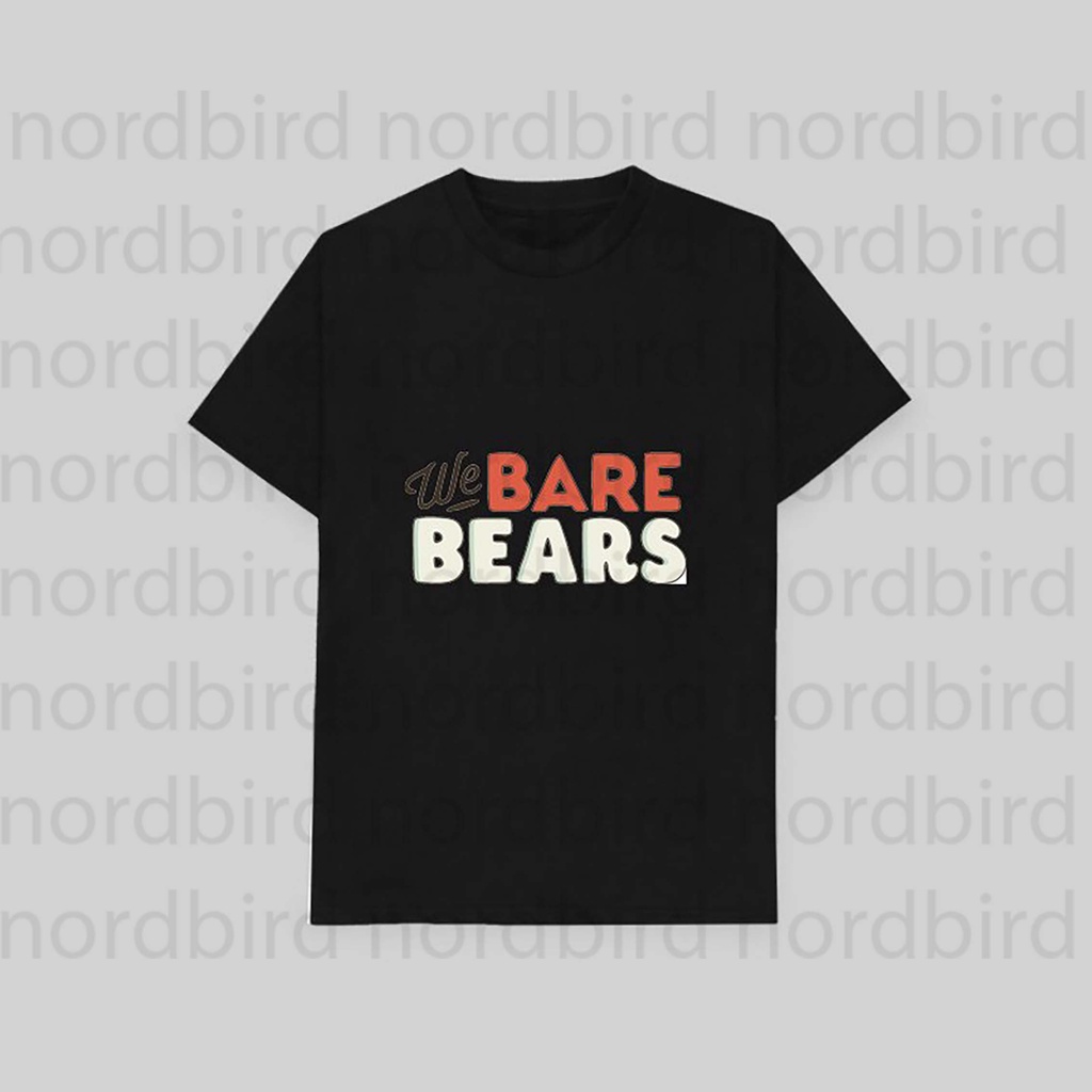 Áo thun phông đen in hình CHÚNG TÔI ĐƠN GIẢN LÀ GẤU hoạt hình anime chibi thời trang nam nữ cá tính