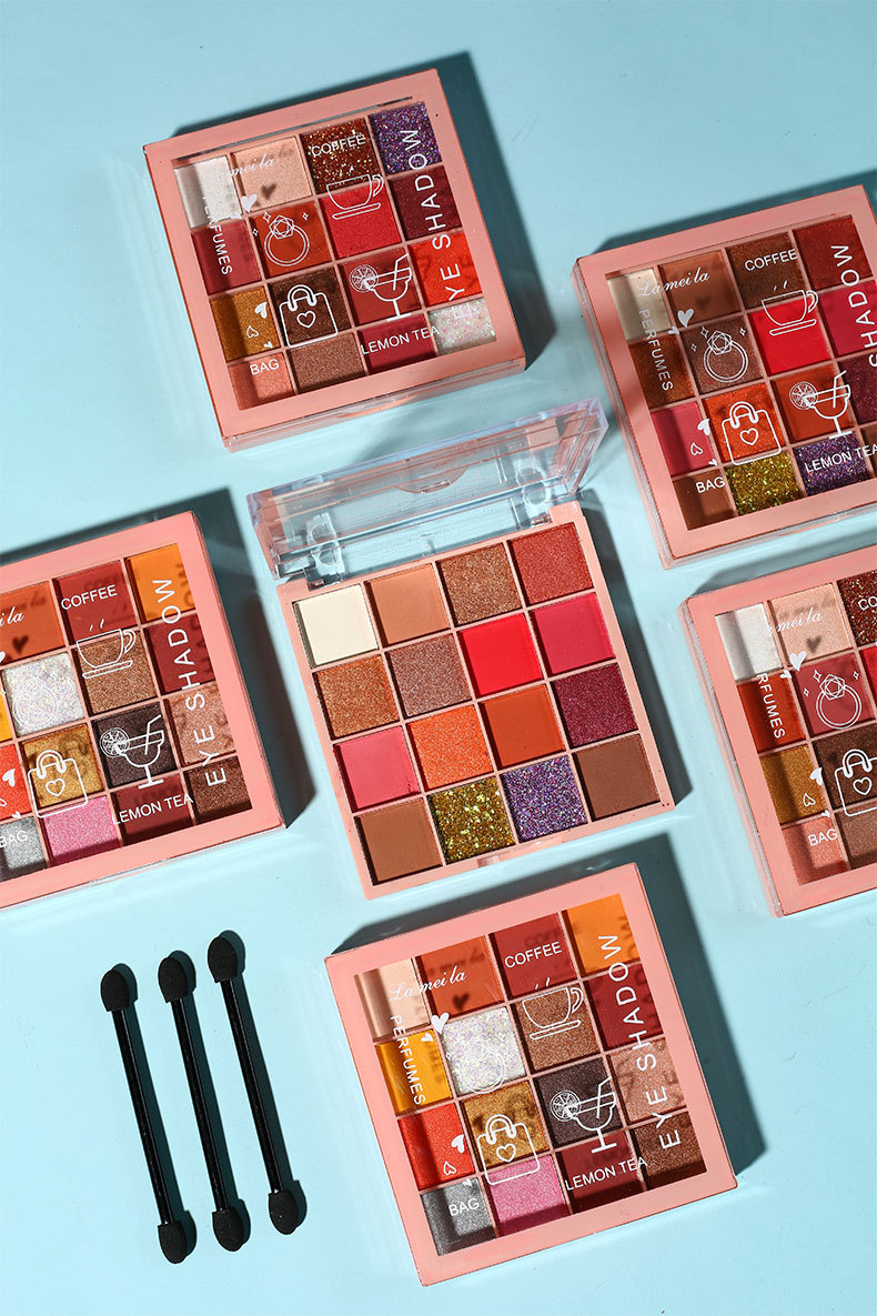 Bảng phấn mắt 16 màu ngọc trai và màu trơn | BigBuy360 - bigbuy360.vn