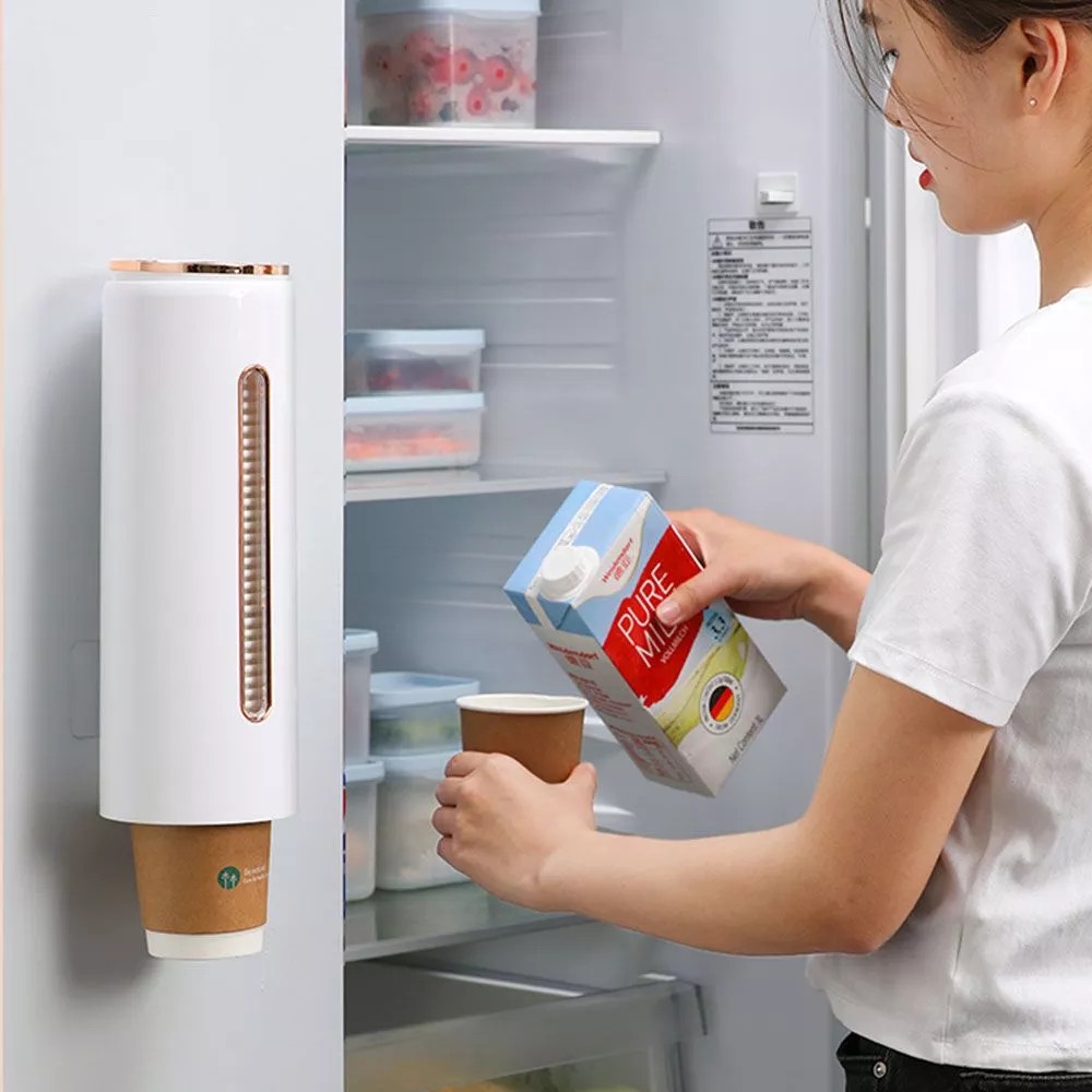 HỘP ĐƠN TREO TƯỜNG DÒNG CAO CẤP ĐỰNG LY GIẤY CÓ NẮP ĐẬY TIỆN LỢI - GIÁ ĐỠ CỐC CAO CẤP RÚT TỰ ĐỘNG - YUSHEN - HTT051