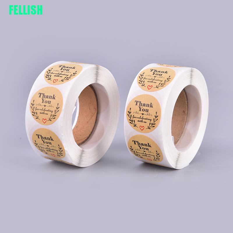 Cuộn 500 Hình Dán Chữ Thank You Dùng Để Trang Trí