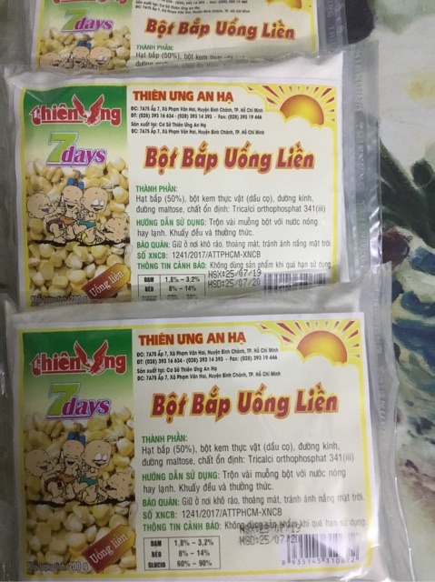Bột bắp uống liền 200g Thiên Ưng. | BigBuy360 - bigbuy360.vn