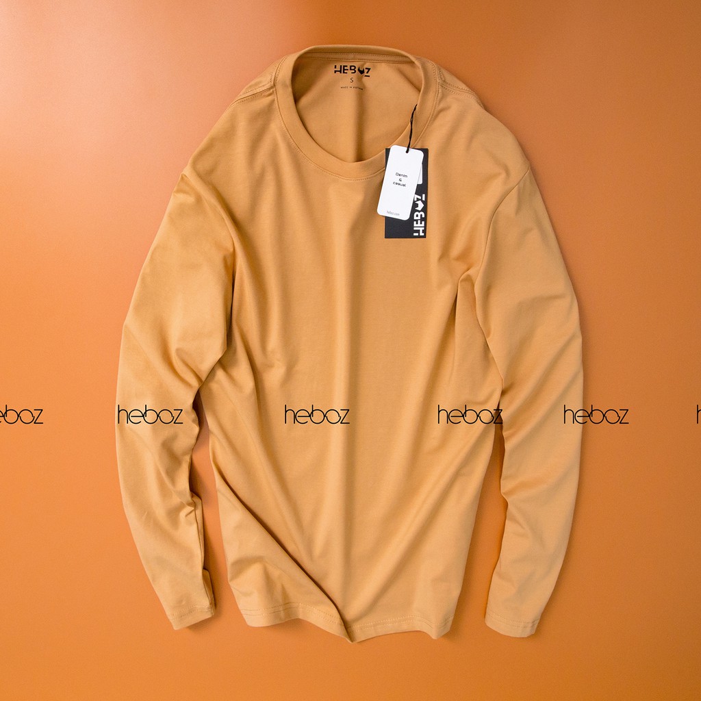 Áo thun dài tay nam HEBOZ trơn 6M( 6 màu), vải Thun COTTON cao cấp, nhẹ mát - 00000361 | BigBuy360 - bigbuy360.vn
