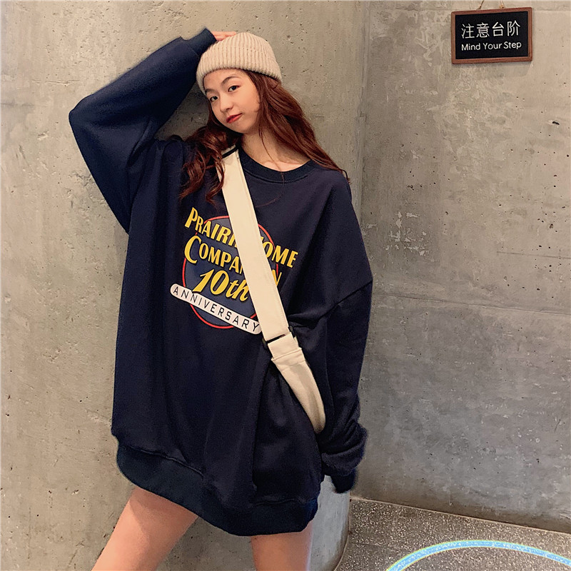 Áo Nỉ Sweater Form Rộng In Hình Phong Cách Hàn Quốc Dành Cho Nữ | BigBuy360 - bigbuy360.vn