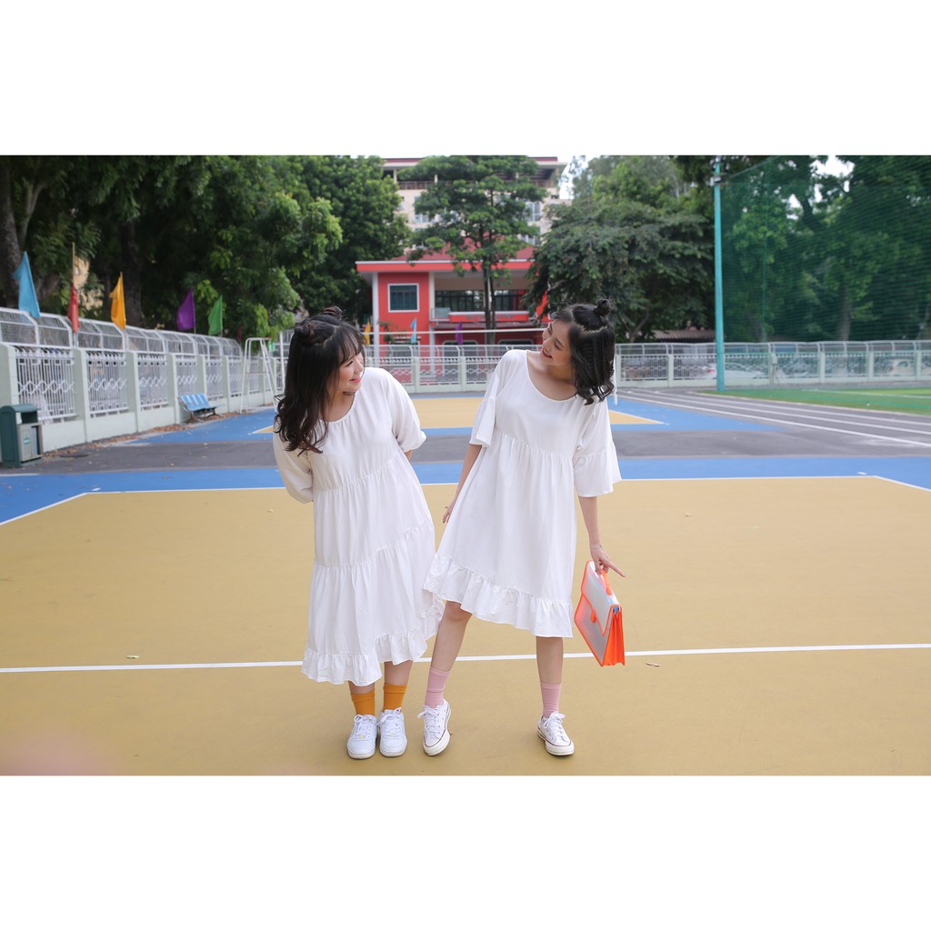 JUNNY DRESS - VÁY BABYDOLL TAY CHUN DÀI - V0054