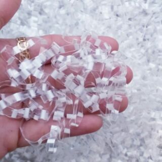 25g thun buột tóc trong bi trắng