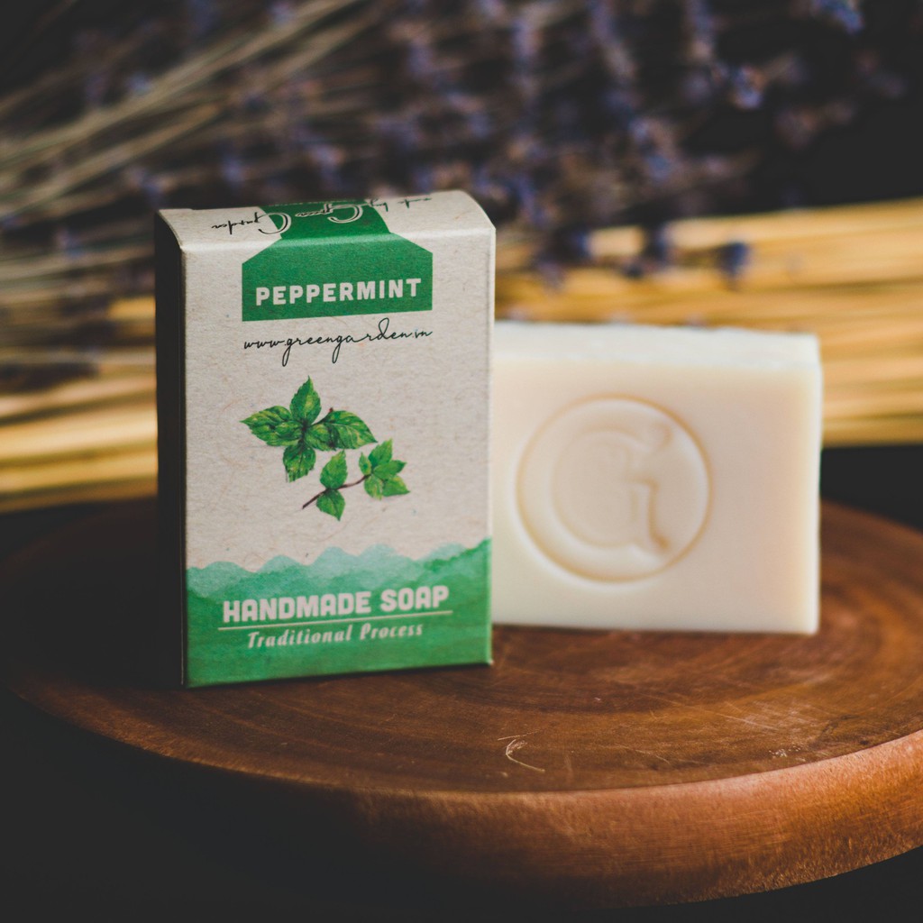 Xà phòng bạc hà (peppermint handmade soap) Green Garden