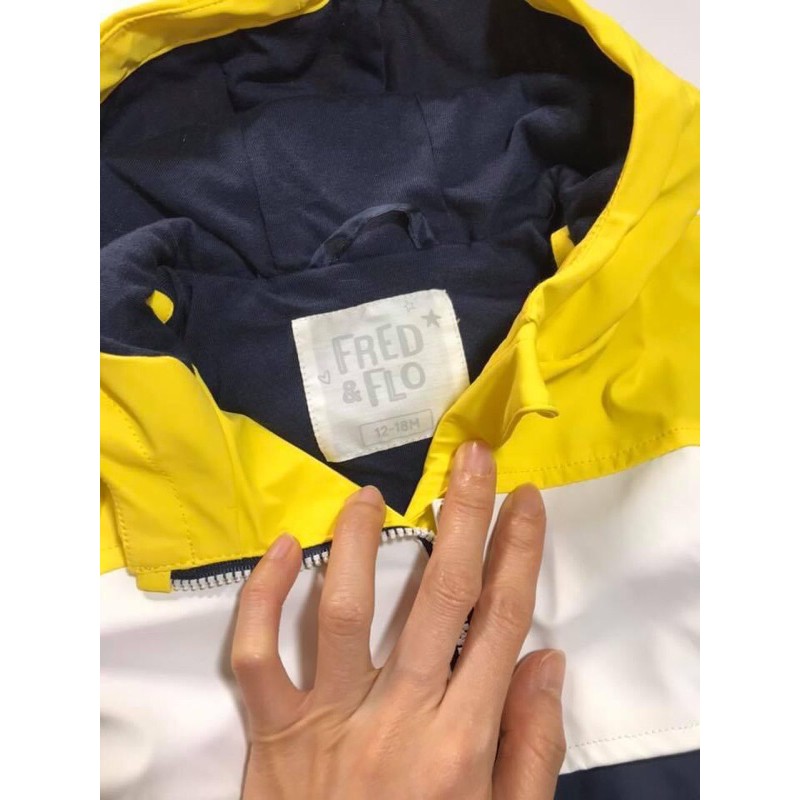Áo Rain Coat vàng trắng