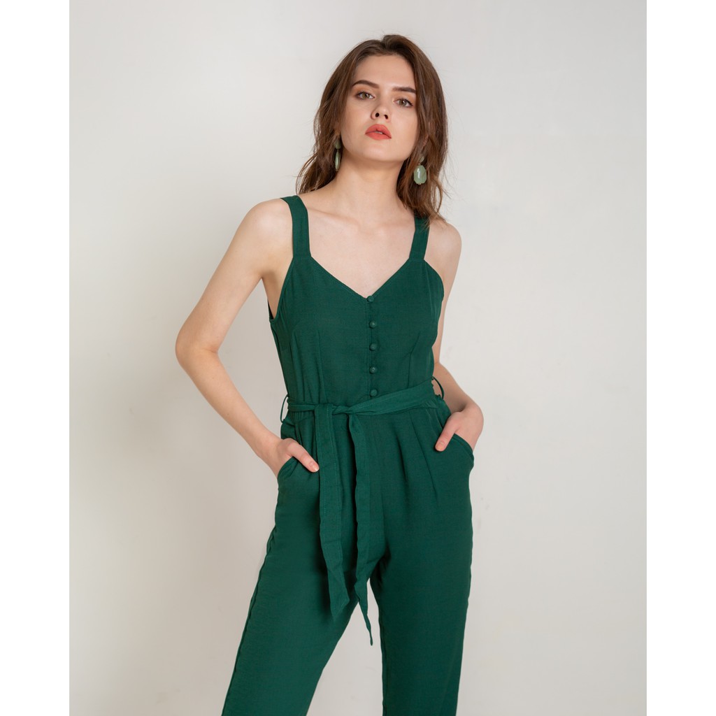 Jumpsuit lửng hai dây - 10904071 J-P Fashion