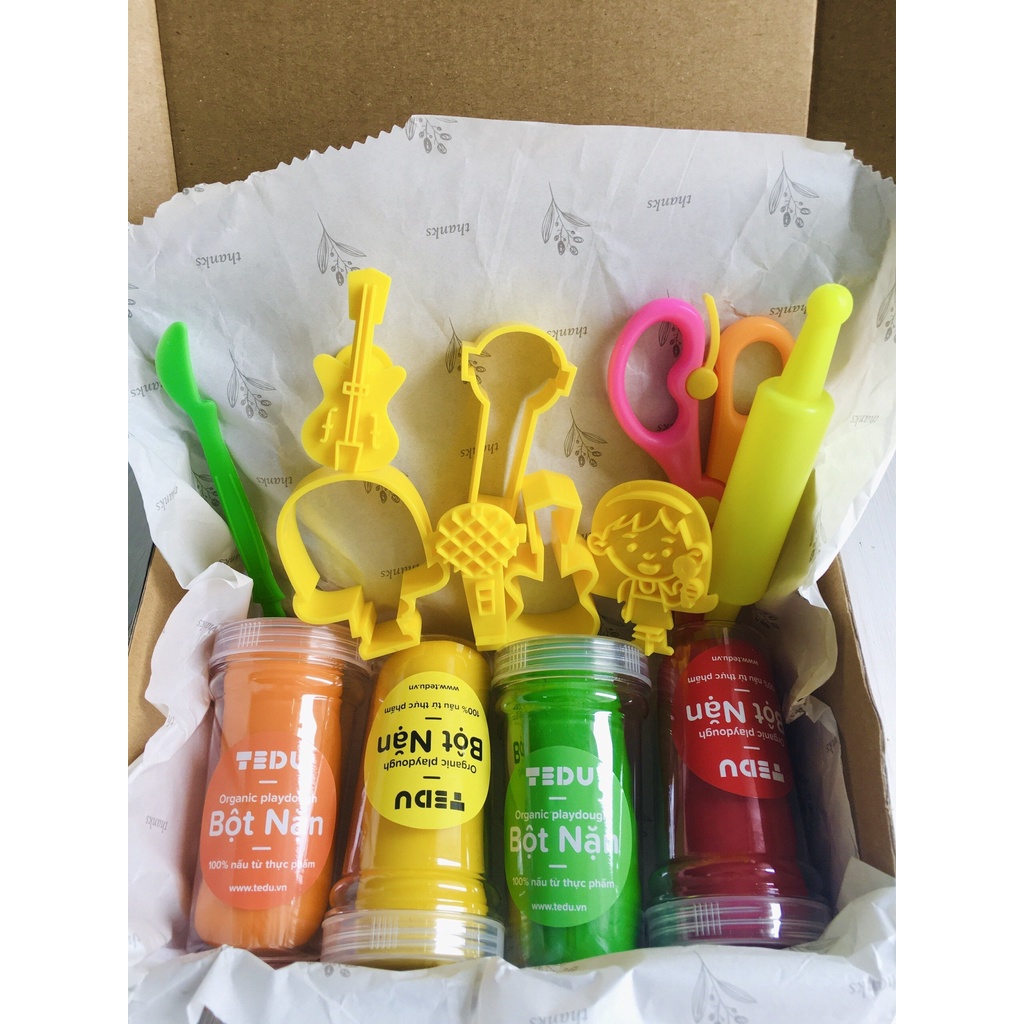 Combo bột nặn đất nặn an toàn Tedu quà tặng 179 - Chủ đề bé gái