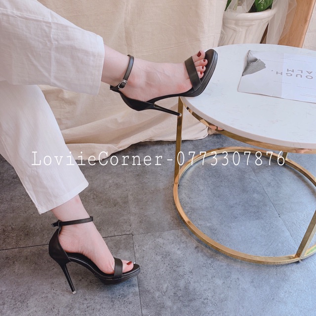 GIÀY CAO GÓT NỮ LOVIIECORNER - SANDAL CAO GÓT ĐẾ NHỌN 11CM ĐẾ ĐÚP QUAI MẢNH G0609 - G200215