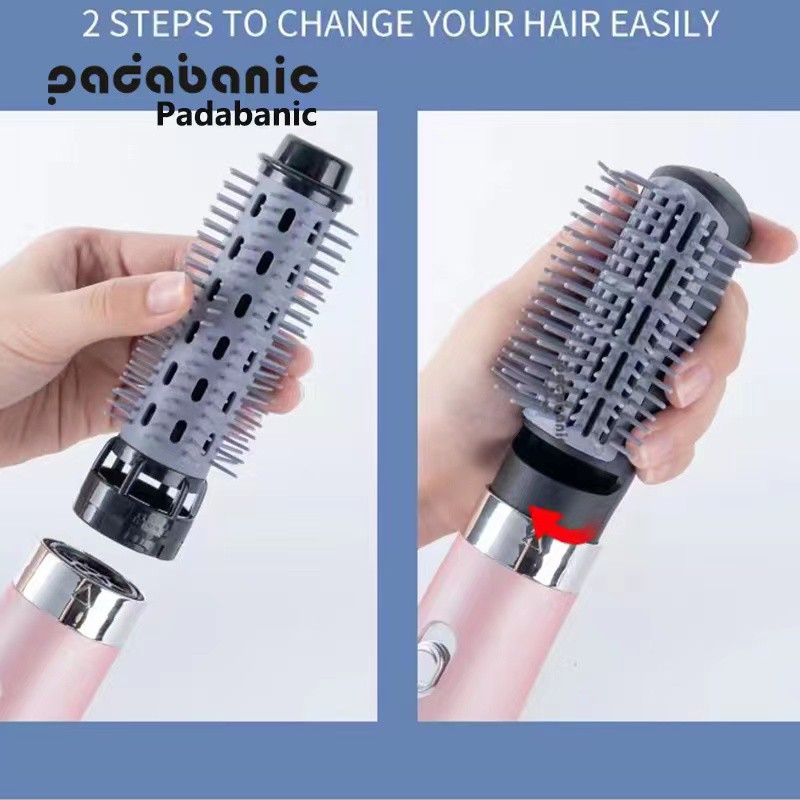 Máy Sấy Tóc Không Tay Cầm Thiết Kế Mới Tặng Kèm 3 Đầu Lược Tạo Kiểu Uốn-Cụp-Duỗi