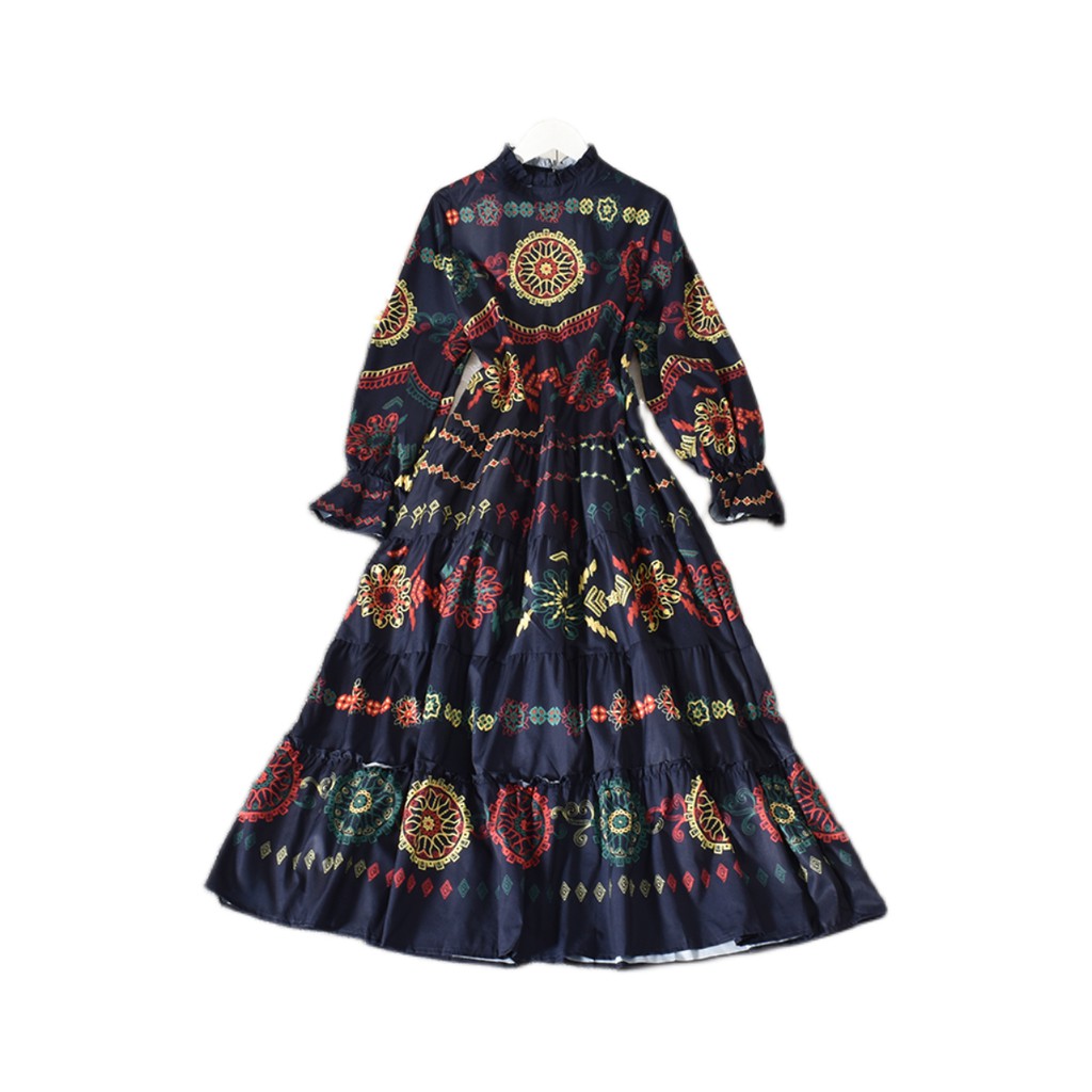 Đầm Maxi Dài Tay Xếp Li Chất Lượng Cao | BigBuy360 - bigbuy360.vn