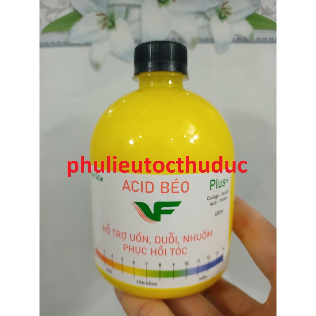 Axit béo TVF dùng để hỗ trợ phục hồi tóc bủn do uốn , duỗi , nhuộm thể tích 450ml