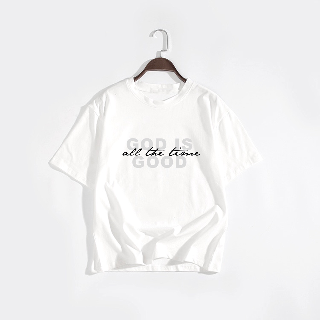 Áo thun nữ form rộng freesize in hình God Is Good JA002