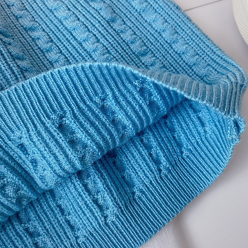 NUZIRO  Áo  dệt kim không tay màu trơn tùy chọn dáng ôm thời trang cho nữ