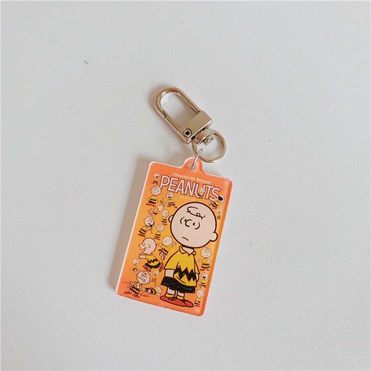 Móc Chìa Khóa Bằng Acrylic Hình Snoopy Charlie Lucy Kiểu Hàn Quốc Dễ Thương