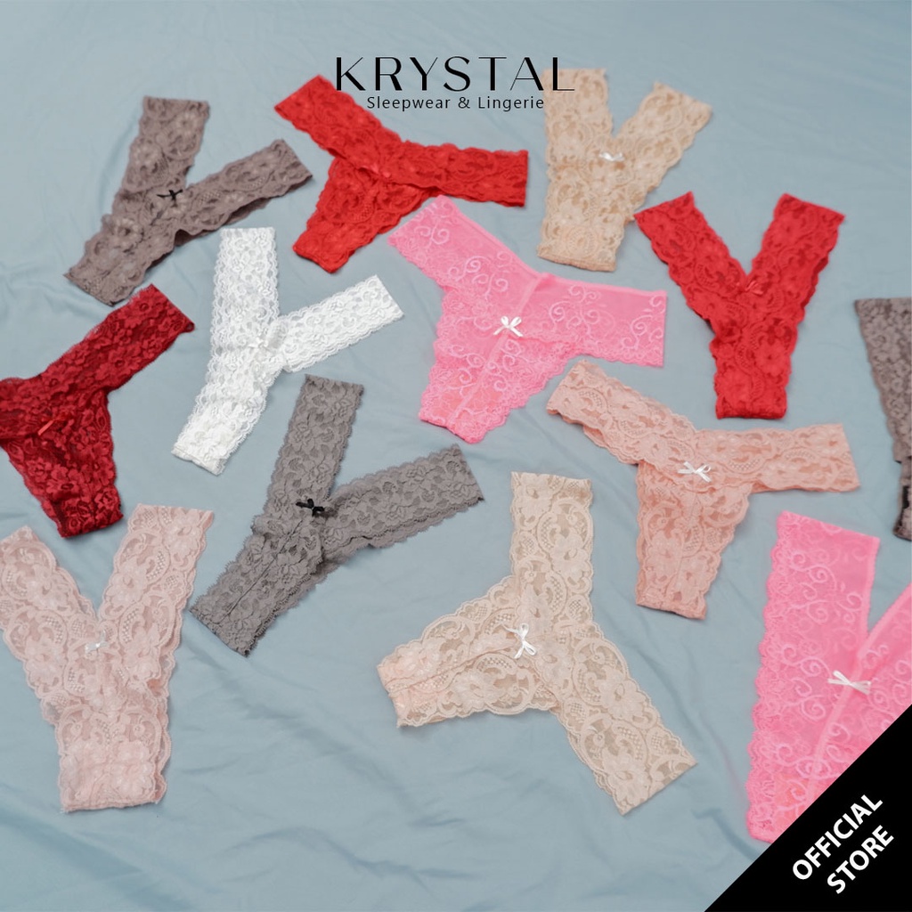 Quần lót ren chữ Y và chữ T KRYSTAL KQT04