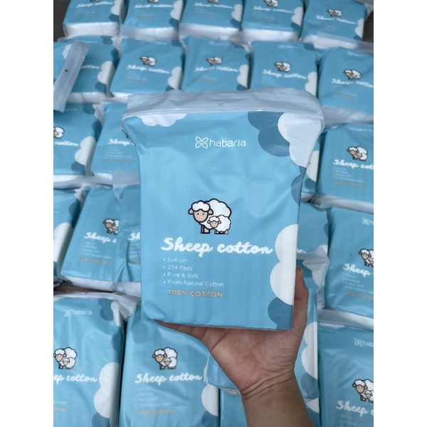 Bông Tẩy Trang Cừu Habaria Sheep Cotton 234 Miếng