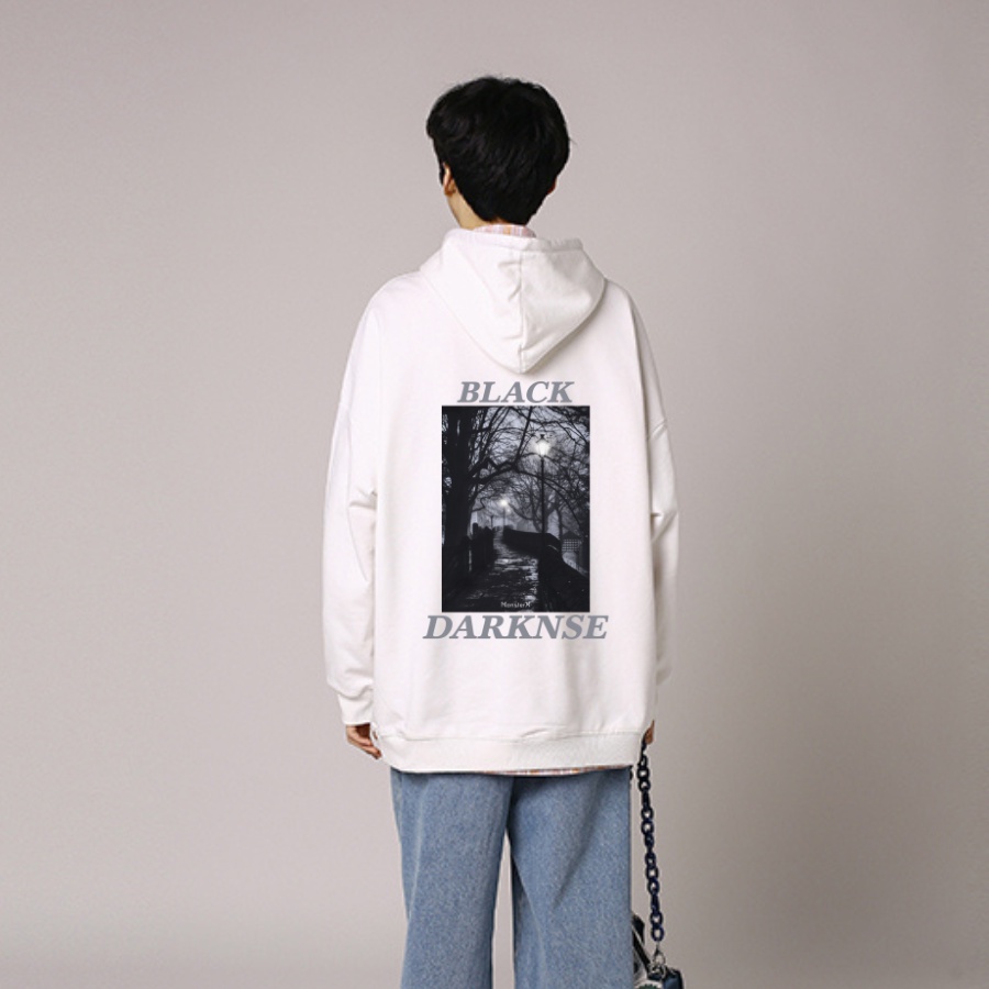 Áo hoodie nỉ bông Monster X Street Black Dark nam nữ form rộng thu đông Local Brand
