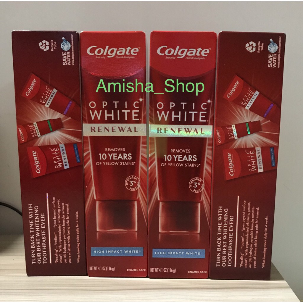 KEM ĐÁNH RĂNG COLGATE OPTIC WHITE RENEWAL CỦA MỸ 116G