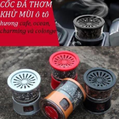 Cốc đá thơm CAO CẤP hương cà phê và nước hoa từ đá núi lửa hoạt tính khử vi khuẩn nấm gây mùi