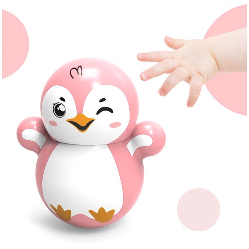 Đồ chơi lật đật mini hình chim cánh cụt hoạt hình xinh xắn cho bé