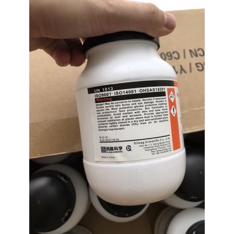 KOH Kali Hidroxit Tinh Khiết khối lương 500g