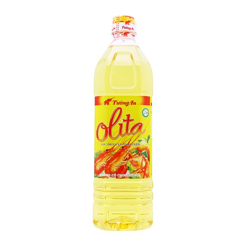 Thùng 12 chai dầu thực vật tinh luyện Olita Tường An 1 lít