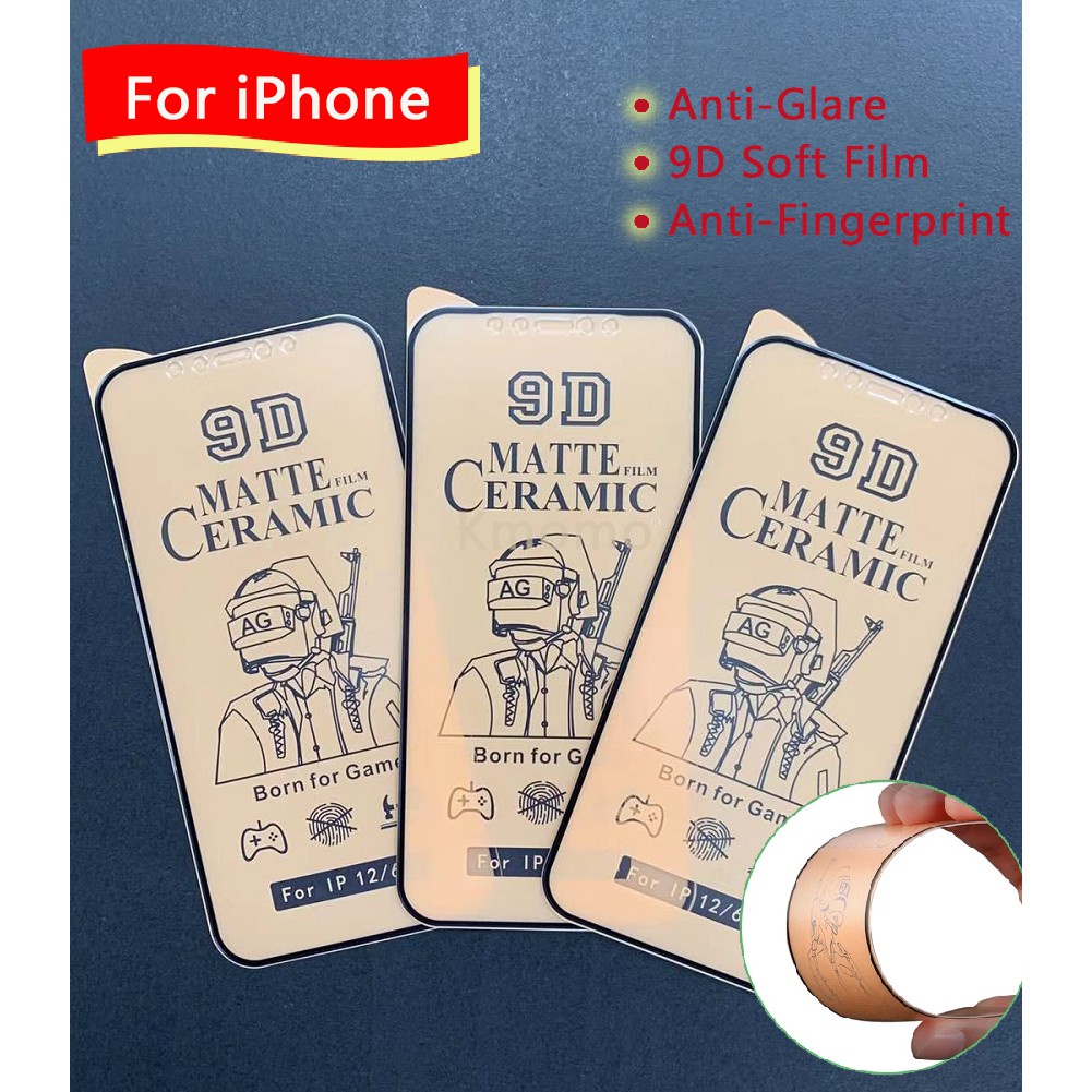 Miếng dán màn hình bảo vệ màn trầy xước, chống vân, kính cường lực dẻo For iPhone 12 Mini 11 Pro Xs Max Xr X Se 8 7 6 6s Plus 5 5s